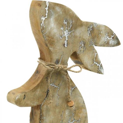 Itens Coelhinho de madeira, primavera, coelhinho da páscoa sentado, decoração de páscoa com padrão natural, branco lavado H26cm