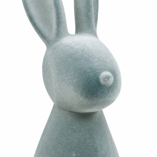 Floristik24 Coelhinho decorativo cinza flocado 47cm Decoração de coelhinho da Páscoa Páscoa