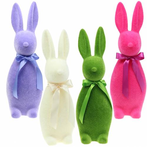 Itens Coelho flocado 49cm Cores diferentes