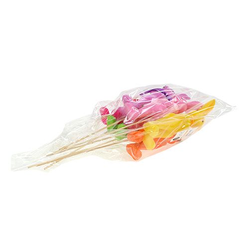 Floristik24 Coelhinho decorativo reunido no palito, 15cm 6 unidades sortidas