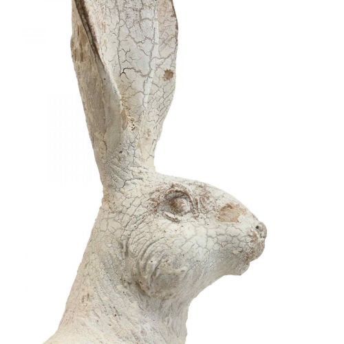 Floristik24 Coelho decorativo sentado decoração de primavera chique gasto H25cm 2 unidades