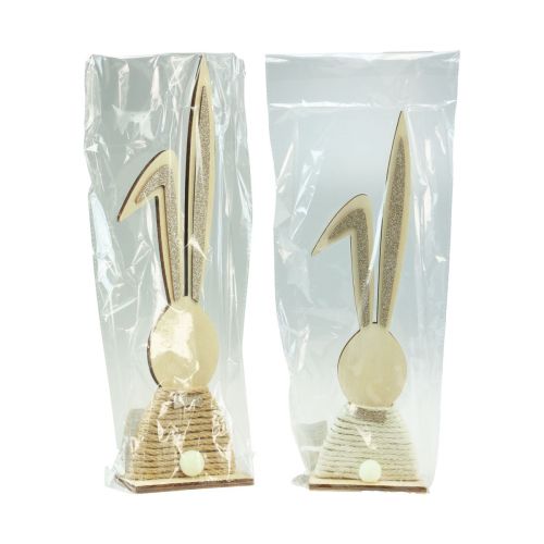Itens Coelhinhos com glitter coelhinhos de madeira decoração de mesa Páscoa Alt.36cm 2 unidades