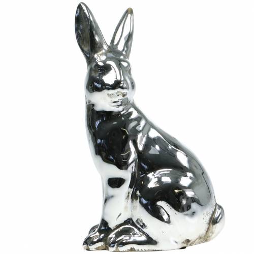 Floristik24 Coelhinho prata antigo Alt.31cm