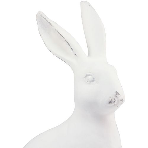 Itens Coelho sentado coelho decorativo decoração de pedra artificial branco Alt.27cm