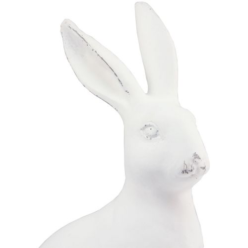 Itens Coelhinho sentado coelhinho decorativo decoração de Páscoa pedra artificial branca Alt.22cm