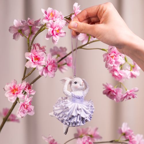 Itens Pingentes de coelhinha bailarina, um destaque para galhos de Páscoa ou árvores de Natal, 12 cm, 2 peças