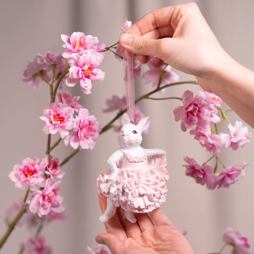 Itens Pingentes de coelhinha bailarina, um destaque para galhos de Páscoa ou árvores de Natal, 12 cm, 2 peças