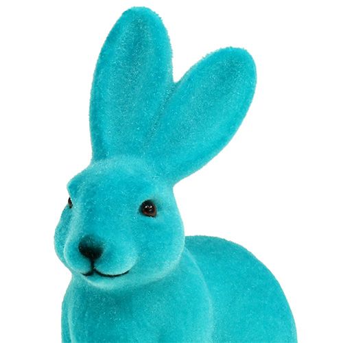 Floristik24 Coelhos turquesa 15,5 cm reunidos 4 unidades