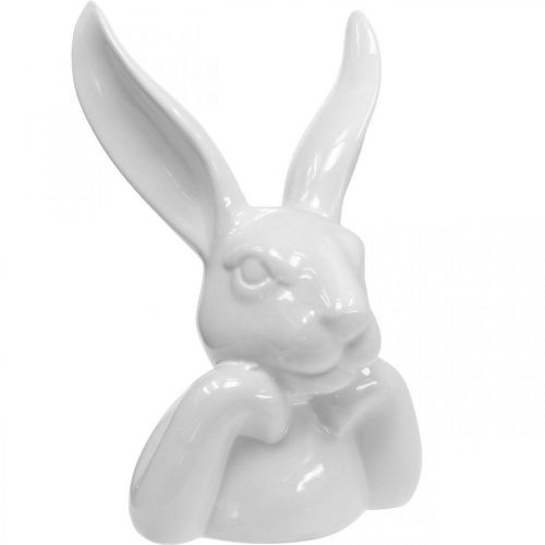 Floristik24 Coelho Deco branco, cabeça de coelho busto, cerâmica H21cm