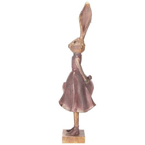 Itens Estatueta decorativa de coelho com vestido, ideal para decoração elegante de primavera e Páscoa, 55 cm