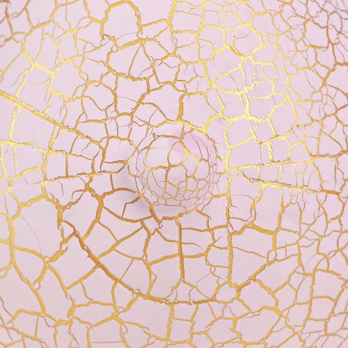 Itens Decoração cabeça de coelho Páscoa craquelure ouro rosa 10x11x28cm