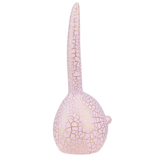 Itens Decoração cabeça de coelho Páscoa craquelure ouro rosa 10x11x28cm