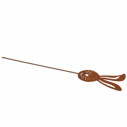 Floristik24 Cabeça de coelho numa grelha de metal H45cm decoração de jardim