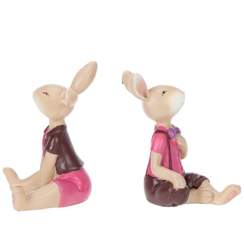 Itens Conjunto de miniaturas de coelhinhos da Páscoa, decoração de mesa fofa para a Páscoa e a primavera, 9 cm, 4 peças.