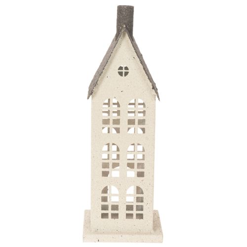 Casa decorativa de metal com janelas e lareira, 28 cm | Floristik24.pt