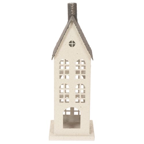 Casa decorativa de metal com janelas e lareira, 28 cm | Floristik24.pt