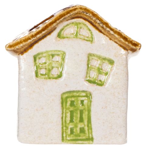 Itens Casa de plantas de cerâmica, estilo rústico para um ambiente acolhedor, 11 cm