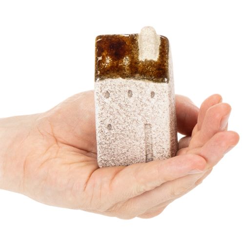 Conjunto de miniaturas de casas decorativas em cerâmica, para decoração de mesa, 9 cm, 3 peças. | Floristik24.pt