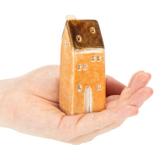 Casa decorativa em miniatura de cerâmica para peitoril de janela, 10 cm, 3 peças | Floristik24.pt