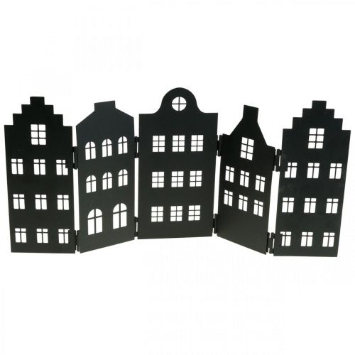 Floristik24 Déco casa metal preto stand city silhueta 40 × 18 cm