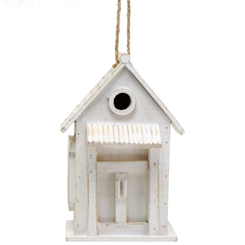Floristik24 Casa de Pássaros Suspensa Branca A25,5cm