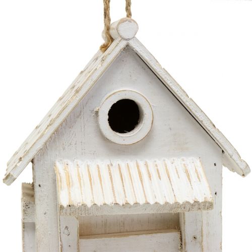 Floristik24 Casa de Pássaros Suspensa Branca A25,5cm