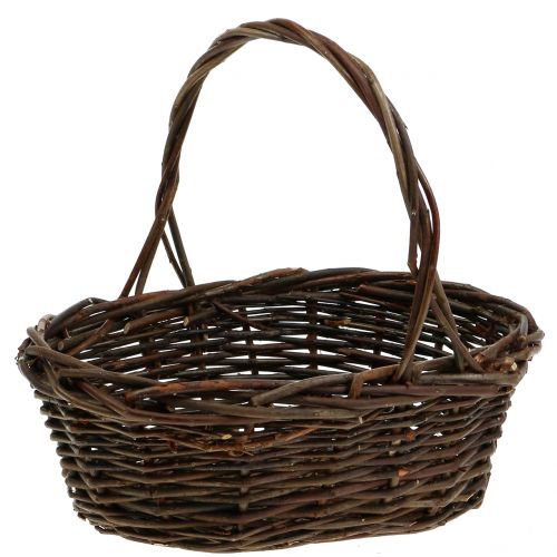 Lidar com cesta de salgueiro oval 28 cm x 20 cm | Floristik24.pt
