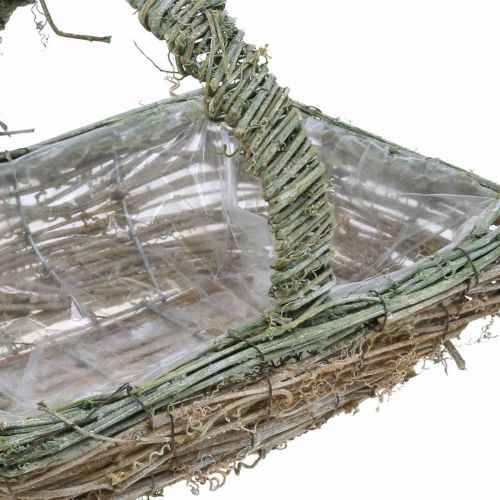 Floristik24 Cesto para plantar, cesto de flores, ramos de videira Shabby-Chic L42cm / 34cm / 28cm conjunto de 3