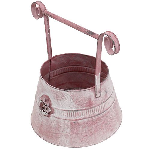 Floristik24 Lidar com pote rosa lavado com rosa Ø22cm Alt.13,5cm