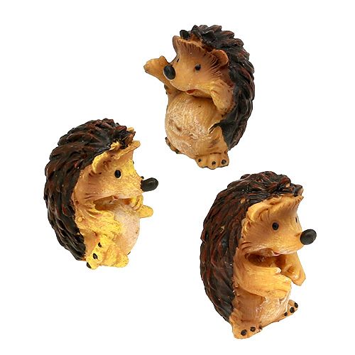 Floristik24 Decoração de outono ouriço mix 6cm marrom 6pcs