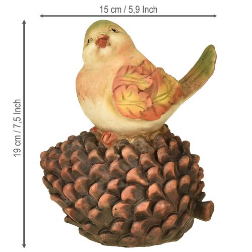 Itens Decoração de outono pássaro decoração cone pássaro figura outono H19cm