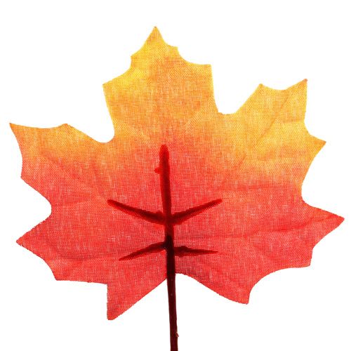 Itens Decoração de outono folha de bordo laranja-vermelho 13 cm 12 unidades