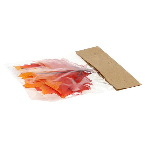 Floristik24 Decoração de outono folha de bordo laranja-vermelho 13 cm 12 unidades