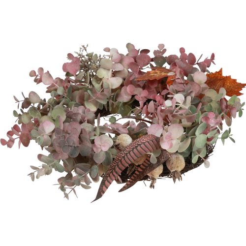 Floristik24 Guirlanda de porta eucalipto guirlanda de eucalipto outono artificial Ø35cm