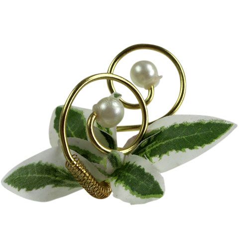 Floristik24 Alfinete de casamento com pérolas, ouro 8cm 24 un