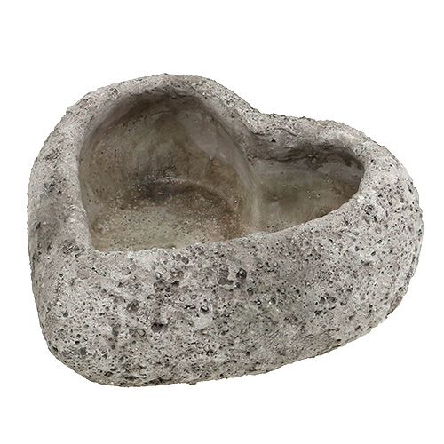 Coração para planta 24 cm x 25 cm cinza