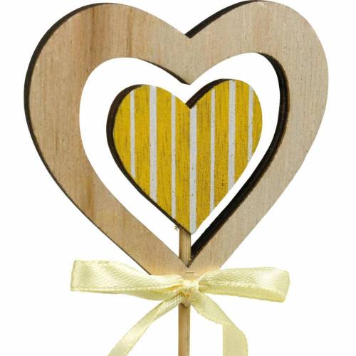 Floristik24 Plugue decorativo, flor e coração de borboleta, decoração de primavera, plugue de flores, Dia dos Namorados 9 unidades