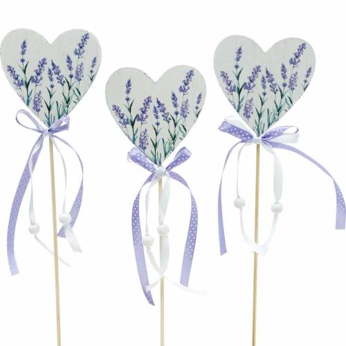 Coração de lavanda, decoração de verão, coração para ficar com lavanda, decoração de coração mediterrânea 6 unidades