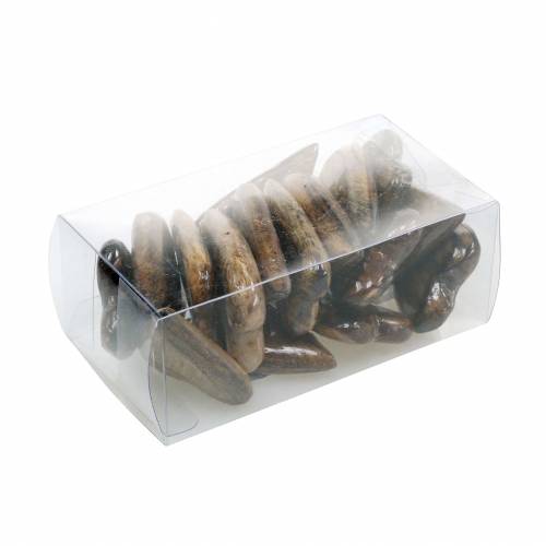 Floristik24 Corações feitos de madeira de manga esmaltada natural 6,2–6,6 cm × 4,2–4,7 cm 16 unid.