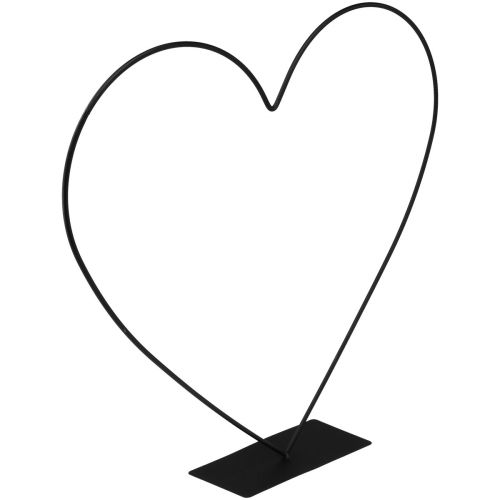 Itens Anel decorativo de laço de metal em forma de coração para ficar em pé W40,5cm