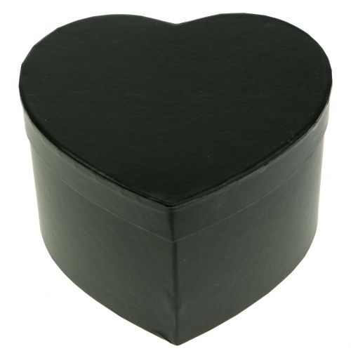 Floristik24 Caixa de flores com coração preto 18/20 cm 2 unidades