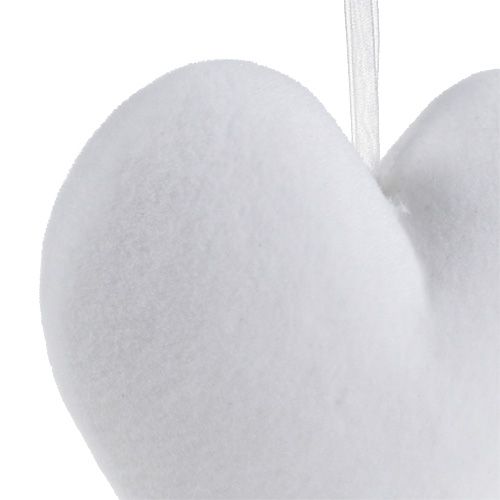 Floristik24 Corações reunidos para pendurar 15 cm branco 4 peças