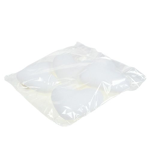 Floristik24 Corações reunidos para pendurar 15 cm branco 4 peças