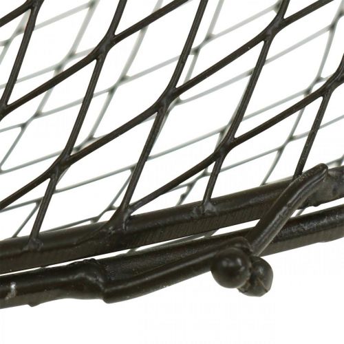 Floristik24 Coração de metal, coração de arame, coração de cesta Castanho A16,5cm L31cm