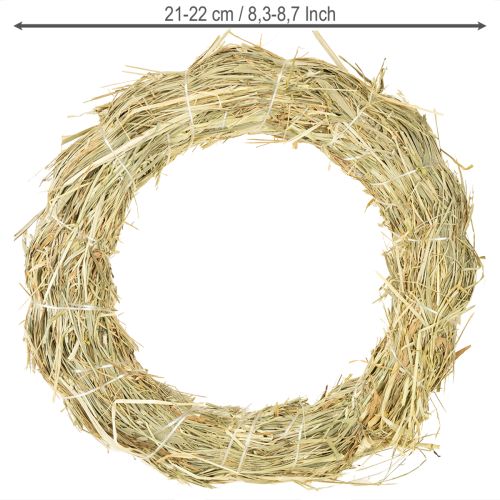 Itens Coroas de palha para decoração natural, conjunto de 5 peças, 21-22 cm, faça você mesmo.