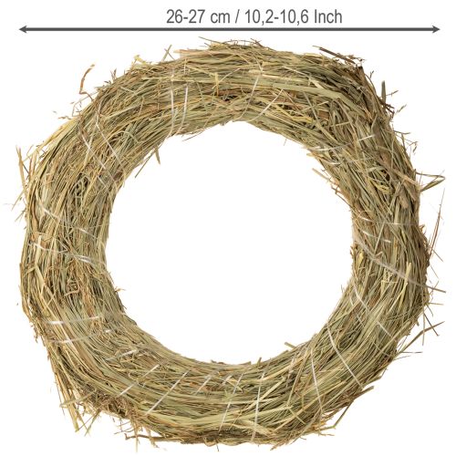Itens Coroas de palha, decoração de mesa natural, coroa de porta, 26-27cm, 5 peças