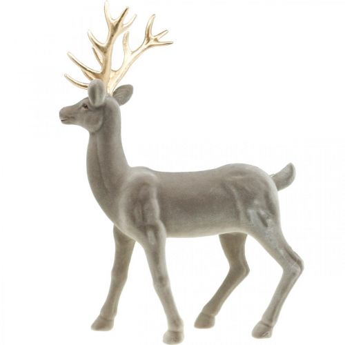 Itens Veado decorativo figura decorativa rena decorativa flocada cinza H46cm
