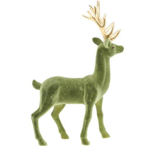 Itens Veado decorativo figura decorativa rena decorativa flocada verde H37cm