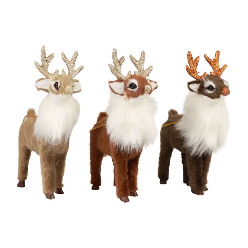 Figuras de natal decoração de renas cabide decorativo decoração de mesa H11cm 3 unidades