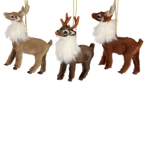 Figuras de natal decoração de renas cabide decorativo decoração de mesa H11cm 3 unidades